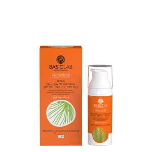 BasicLab Lekka emulsja ochronna SPF50+ Prewencja i antyoksydacja 50ml