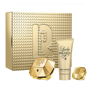 Paco Rabanne Lady Million zestaw woda perfumowana spray 80ml + balsam do ciała 100ml + miniatura wody perfumowanej 5ml