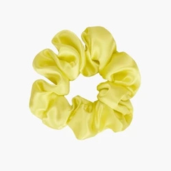 Almania gumka do włosów Scrunchie jedwabna - neonowy żółty