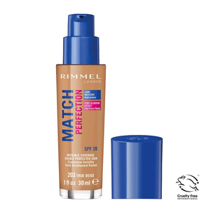 Rimmel Match Perfection Foundation podkład dopasowujący się do cery 203 True Beige SPF20 30ml