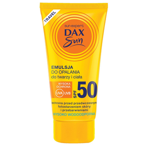 DAX Sun Emulsja do opalania do twarzy i ciała SPF 50 TRAVEL 50ml
