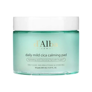 d'Alba Daily Mild Cica Calming Pad - Łagodzące płatki tonizujące 50 szt.