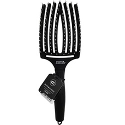 Olivia Garden Szczotka do włosów Finger Brush Combo CZARNA LARGE z włosiem dzika