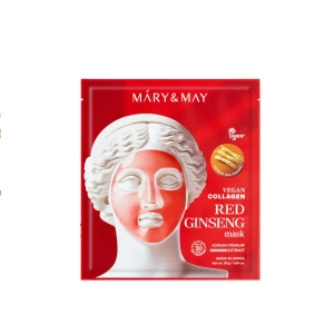 Mary&May Vegan Collagen Red Ginseng Mask - hydrożelowa wegańska maska kolagenowa z żeń-szeniem - rewitalizująca 1szt.