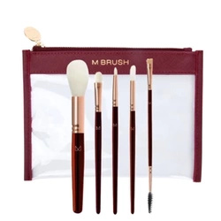 M BRUSH by Maxineczka Zestaw 5 pędzli Burgundy set vol.1 + sachet
