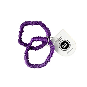 Mexmo Scrunchie Small Black - Zestaw dwóch gumek jedwabnych