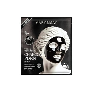 Mary&May Vegan Collagen Charcoal PDRN Mask - hydrożelowa wegańska maska z PDRN i węglem - detoksykująca 1szt.