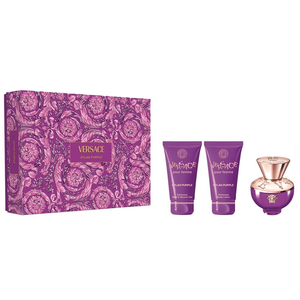 Versace Dylan Purple Pour Femme zestaw woda perfumowana spray 50ml + żel pod prysznic 50ml + balsam do ciała 50ml