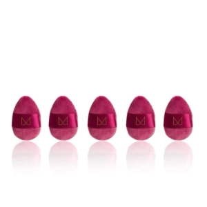 M BRUSH by Maxineczka Mini Powder Puff Zestaw 5 puszków do makijażu Burgundy