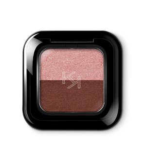 KIKO Milano Bright Duo Eyeshadow podwójny cień do powiek uwalniający intensywny kolor 12 Coral / Dark Brick 1.8g