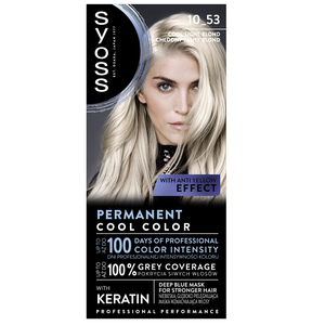Syoss Permanent Cool Color farba do włosów 10_53 Chłodny Jasny Blond