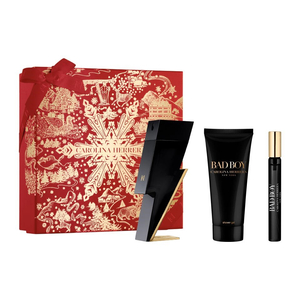 Carolina Herrera Bad Boy zestaw woda toaletowa spray 100ml + żel pod prysznic 100ml + miniatura wody toaletowej 10ml