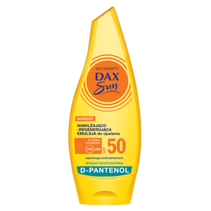DAX Sun Nawilżająco-regenerująca emulsja do opalania SPF 50 z Pantenolem 175ml
