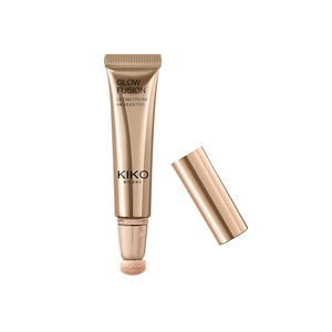 KIKO Milano Glow Fusion Gleam Dream Highlighter rozświetlacz do twarzy w płynie z aplikatorem gąbkowym 01 Sunkissed Rosé 14ml