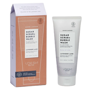 VOESH Sugar Scrub + Bubble Wash cukrowy peeling myjący do ciała i skóry głowy Lavender Land 210g