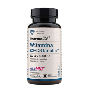Pharmovit Witamina K2+D3 lanolin suplement diety 60 kapsułek