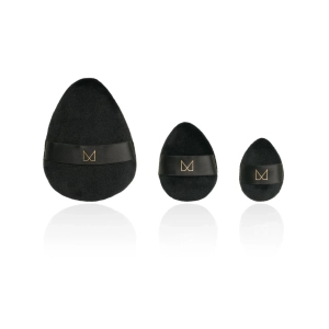 M BRUSH by Maxineczka Powder Puff Trio Zestaw 3 puszków do makijażu Black