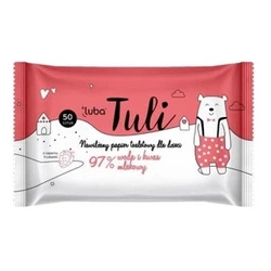 LUBA Nawilżany papier toaletowy dla dzieci Tuli Truskawkowy 50 sztuk
