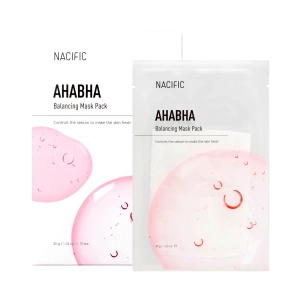 NACIFIC Ahabha Balancing Mask Pack - Wygładzająca maska w płachcie z kwasami AHA BHA 10 sztuk