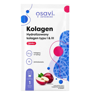 Osavi Kolagen Hydrolizowany typu I & III suplement diety Jabłko 22g