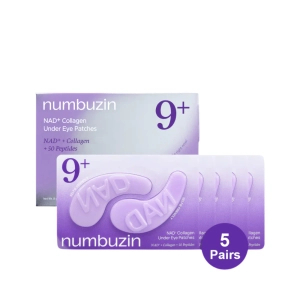Numbuzin No.9 NAD+ Collagen Under Eye Patches - kolagenowe płatki pod oczy z Koenzymem NAD i peptydami 5 par