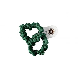 Mexmo Scrunchie Medium Dark Green - Zestaw dwóch gumek jedwabnych