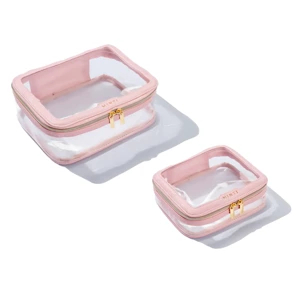 MINTI Collection Travel Bag Light Pink SET zestaw 2 kosmetyczek podróżnych