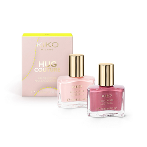 KIKO Milano Hug Couture Close To You Nail Lacquer Duo zestaw neutralna baza i błyszczący topper 01 Prep And Fluff 2x10ml