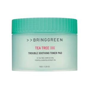 BRING GREEN Tea Tree Cica Trouble Soothing Pad - Kojące płatki tonizujące z drzewem herbacianym i cica 90 szt