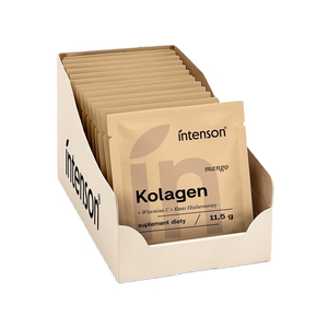 Intenson Kolagen + Witamina C + Kwas Hialuronowy suplement diety Mango 20x11.5g