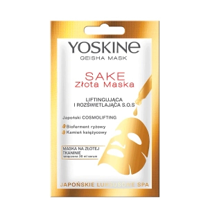 YOSKINE Geisha Mask maska na złotej tkaninie Sake Liftigująca i rozświetlająca 1szt.