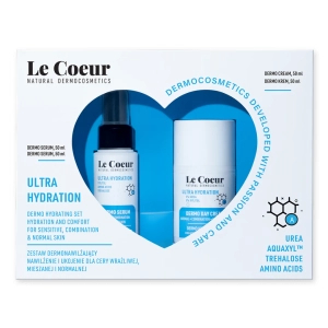 Le Coeur ULTRA HYDRATION SET - Zestaw dermonawilżający: Nawilżenie i ukojenie Ultra Hydration Serum 50ml i Ultra Hydration Krem na dzień 50ml