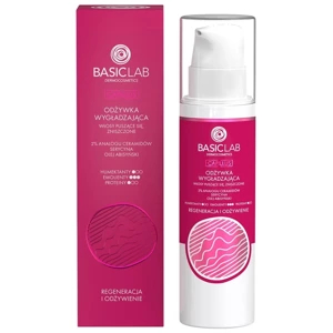 BasicLab Odżywka wygładzająca, 2% analogu ceramidów, serycyna, olej abisyński REGENERACJA I ODŻYWIENIE 250ml