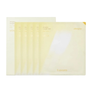Luvum Afterglow Yuja Gel Mask Box - Rozświetlająca hydrożelowa maska do twarzy 5 sztuk