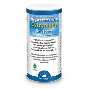 Dr Jacobs pH Balans Magnez Potas Wapń Cytryniany proszek zasadowy suplement diety 300g