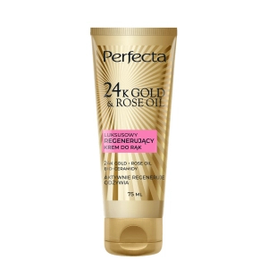 Perfecta 24K Gold & Rose Oil luksusowy regenerujący krem do rąk 75ml