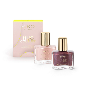KIKO Milano Hug Couture Close To You Nail Lacquer Duo zestaw neutralna baza i błyszczący topper 02 Wrapped In Two 2x10ml