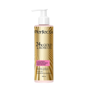 Perfecta 24K Gold & Rose Oil luksusowy nawilżający krem do rąk 195ml