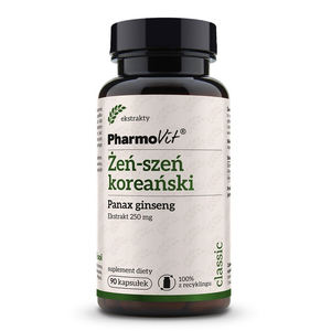 Pharmovit Żeń-szeń koreański 250mg suplement diety 90 kapsułek
