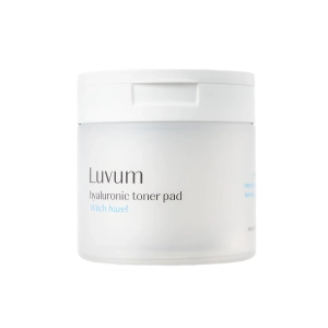 Luvum Witch Hazel Hyaluronic Toner Pad - Płatki tonizujące z roślinnym kwasem hialuronowym i hydrolatem z oczaru wirginijskiego 60 sztuk