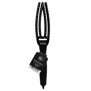 Olivia Garden Szczotka do włosów Finger Brush Combo CZARNA SMALL z włosiem dzika