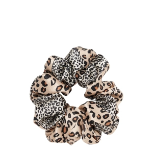 Almania gumka do włosów Scrunchie jedwabna w cętki – leopard