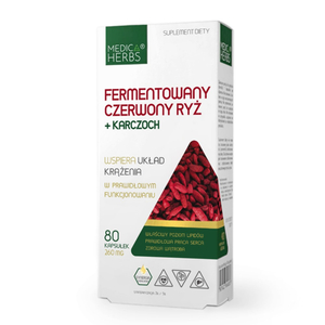 Medica Herbs Fermentowany Czerwony Ryż + Karczoch suplement diety 80 kapsułek
