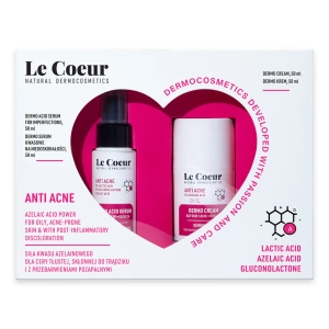 Le Coeur ANTI ACNE SET - Zestaw Siła kwasu azelainowego: Anti Acne Serum 50ml + Anti Acne Cream 50ml